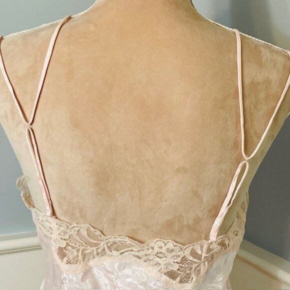 Victoria's Secret Gold Label Vintage Satin Jacquard Lace Pajama Set Med - Picture 7 of 11